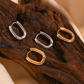 Classic Mini O-shaped Hoop Earrings Minimalist 18K Gold Plated Earrings for Women Silver Color 316L Stainless Steel Accessories