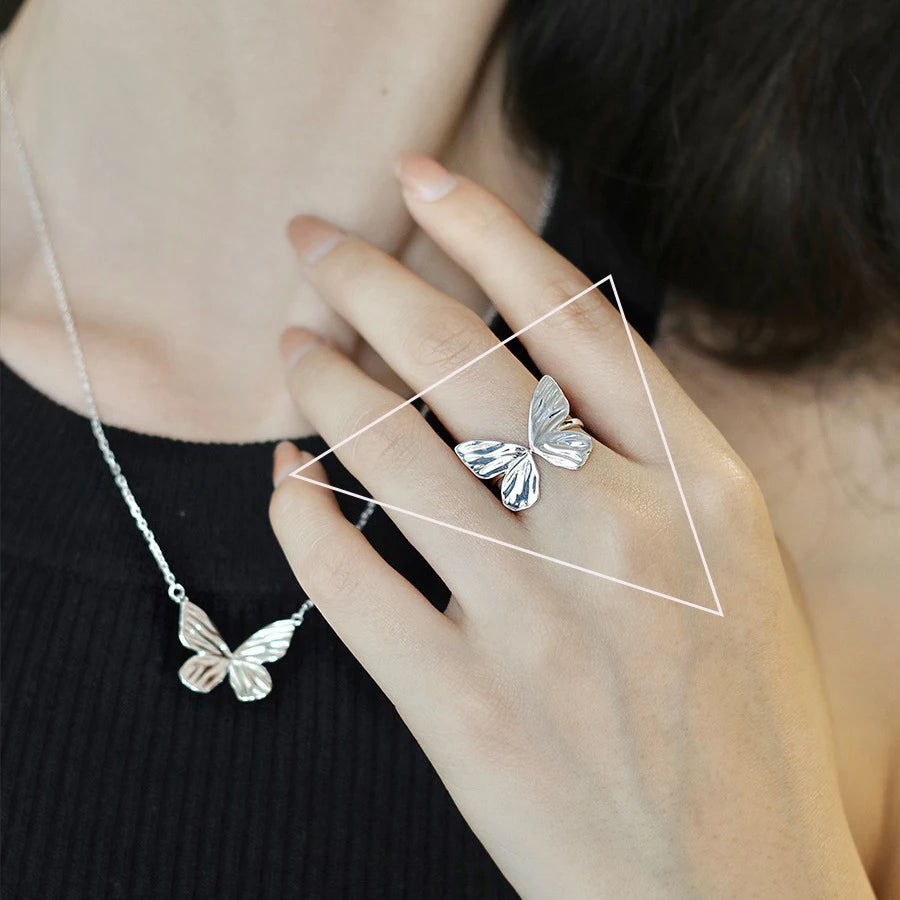 VENTFILLE 925 Sterling Silver Irregular Design Wave Golden Stackable Finger Rings Trendy Adjustable For Women Gifts Dropshipping