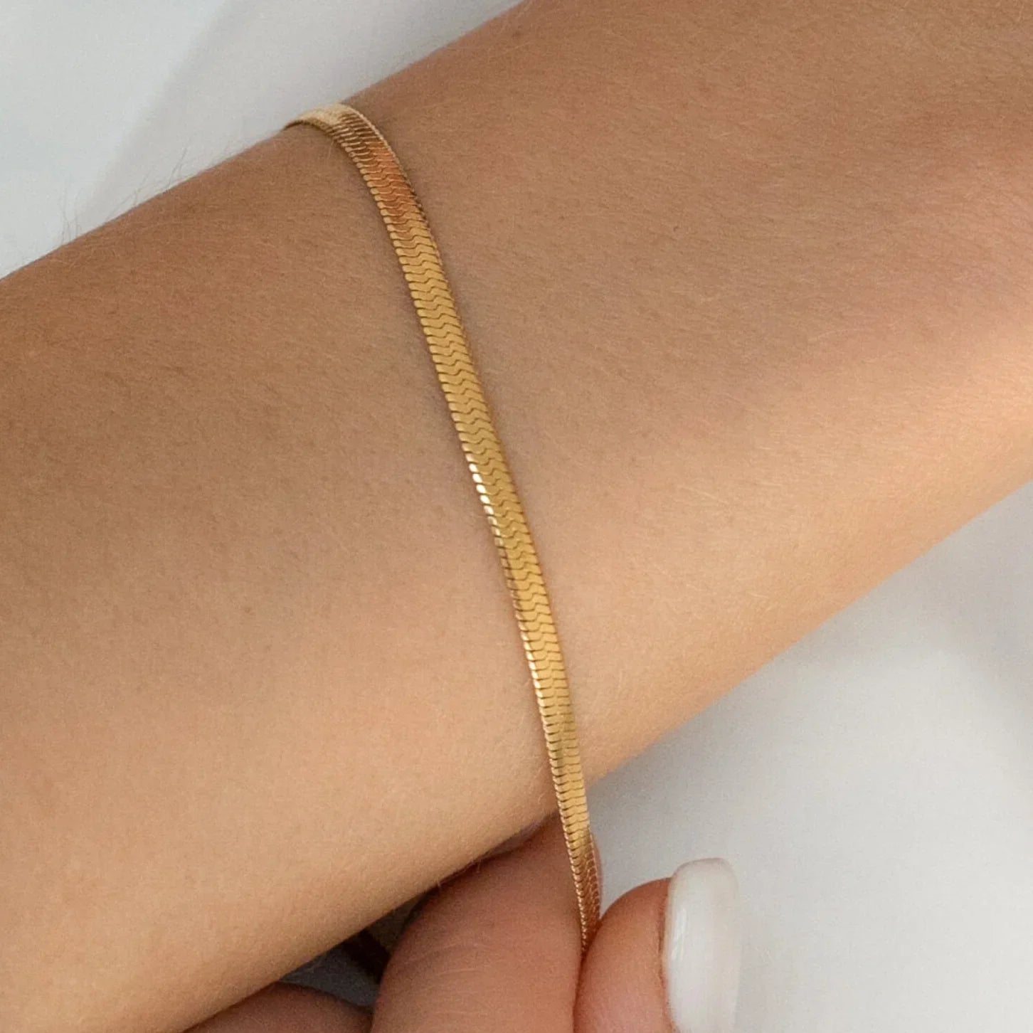 Mariasz Minimalist 16/18cm Stainless Steel Classic Snake Gold Color Width 2.5/3/4MM Chain Bracelet For Women Luxury Jewelry Gift