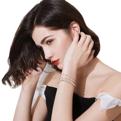 925 Sterling Silver 4mm Tennis Bracelet Inlaid With Zircon Crystal Electroplated 18k Gold Luxury Fashion Women's Gift