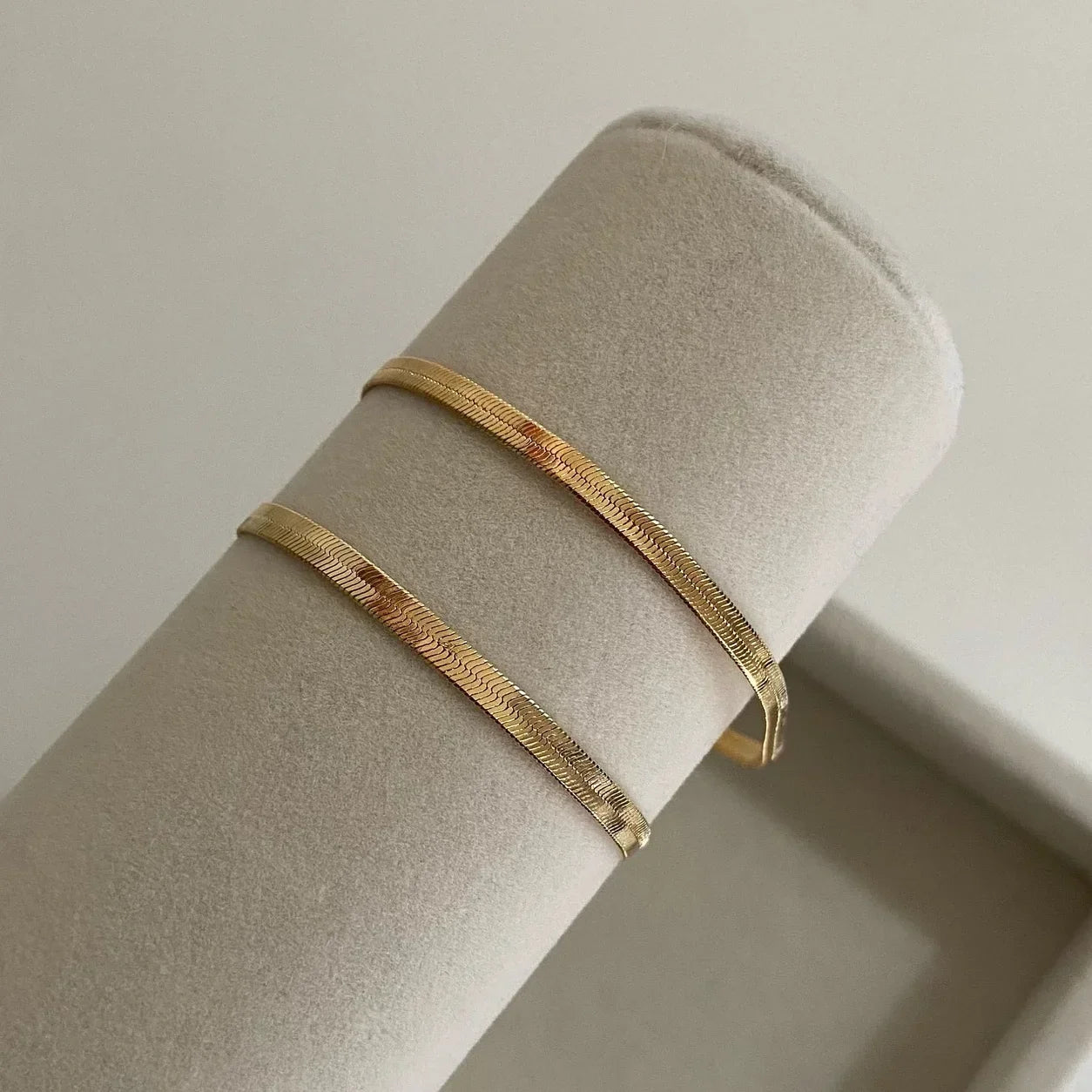 Mariasz Minimalist 16/18cm Stainless Steel Classic Snake Gold Color Width 2.5/3/4MM Chain Bracelet For Women Luxury Jewelry Gift